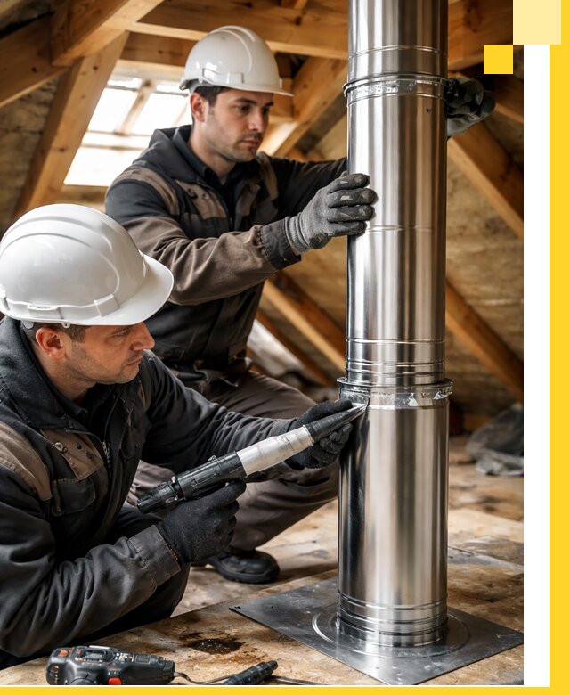 Монтаж дымоходов для каминов в Тихвине с гарантией качества