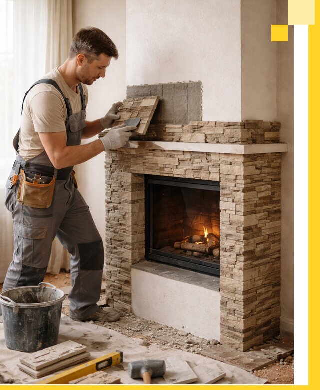 Изготовление и монтаж каминов для дома под ключ в Тихвине