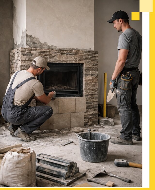 Камины под ключ в Тихвине: проект, изготовление и монтаж