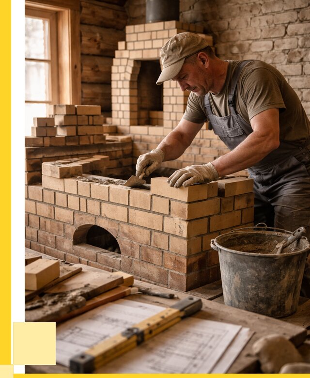 Кладка печей из кирпича в Тихвине цены от 32784 р. - ЭриданТхв