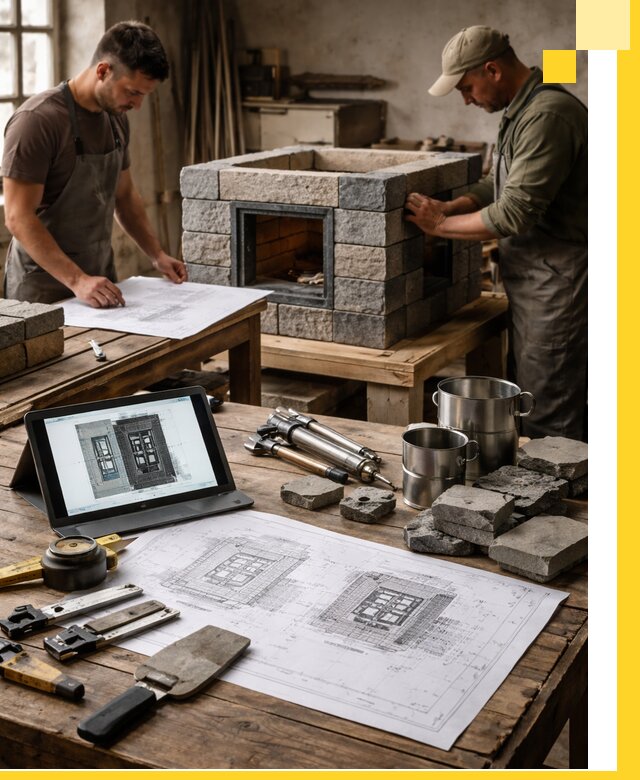 Разработка проектов печей с согласованием и монтажом в Тихвине