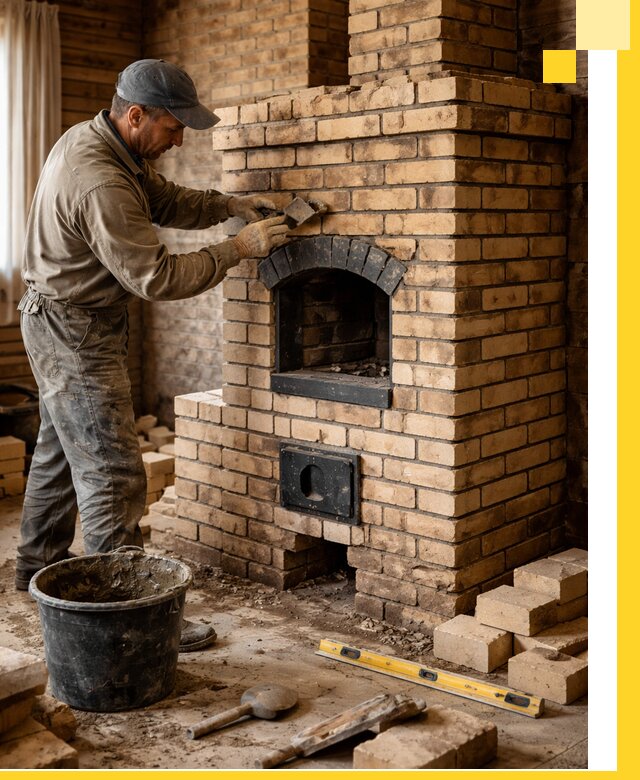 Кирпичные печи под ключ в Тихвине: проектирование и кладка