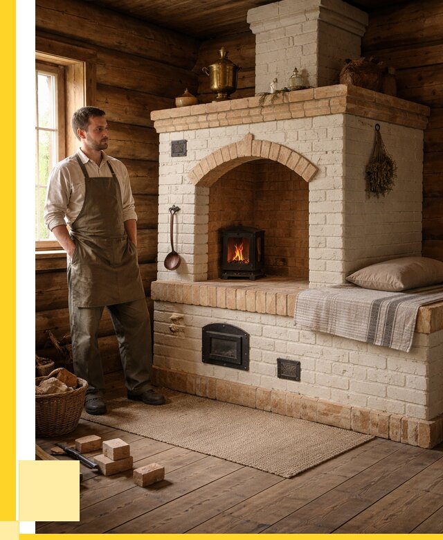 Русские печи с лежанкой под ключ в Тихвине от 163920 р. ЭриданТхв