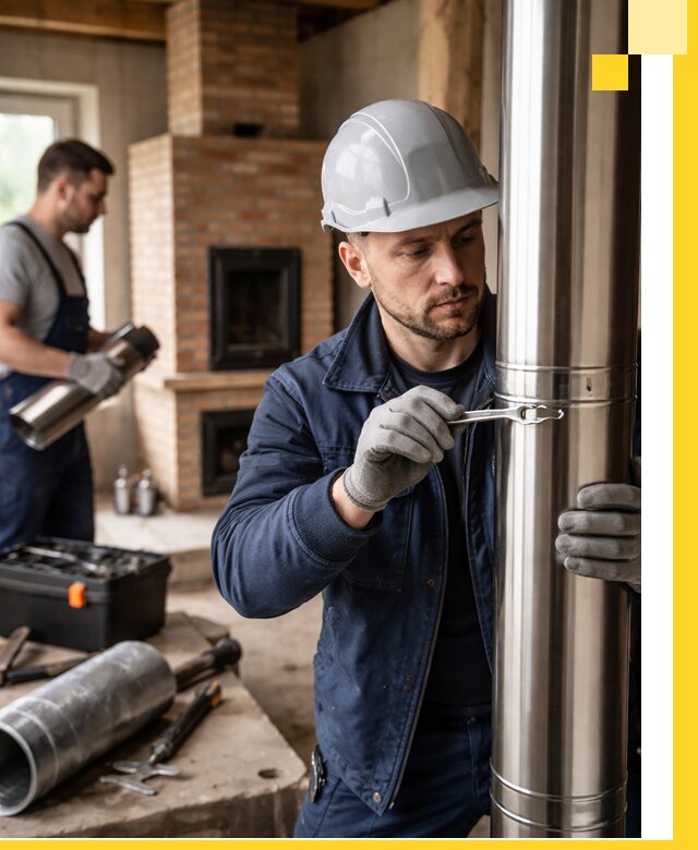 Профессиональный монтаж дымоходов для печей в Тихвине