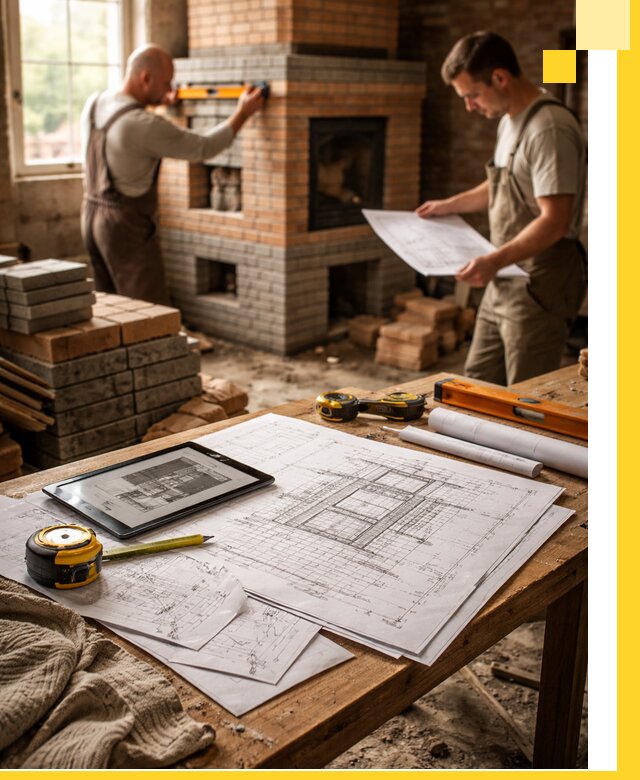 Проекты печей и каминов с индивидуальным дизайном в Тихвине