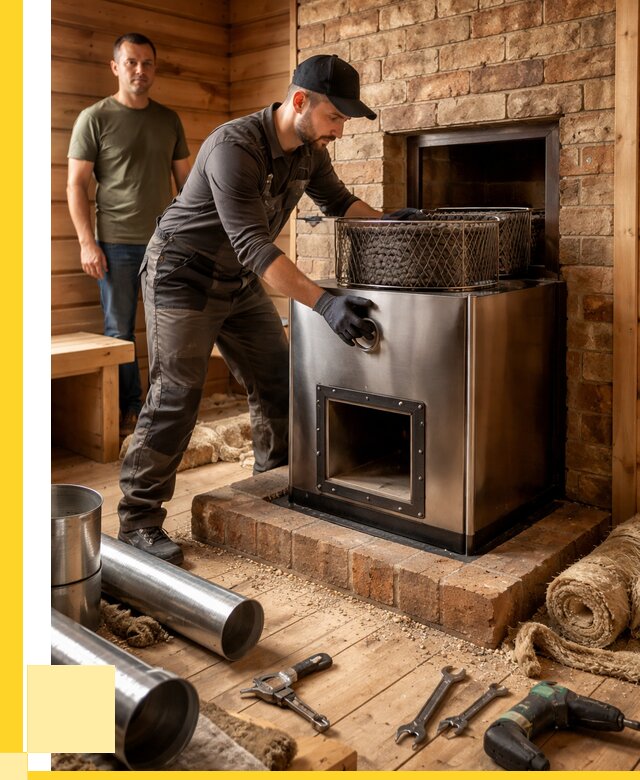 Монтаж банных печей под ключ в Тихвине от 19670 р., ЭриданТхв