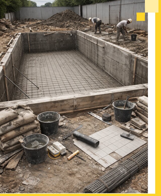 Строительство бассейнов под ключ в Тихвине, дизайн и монтаж