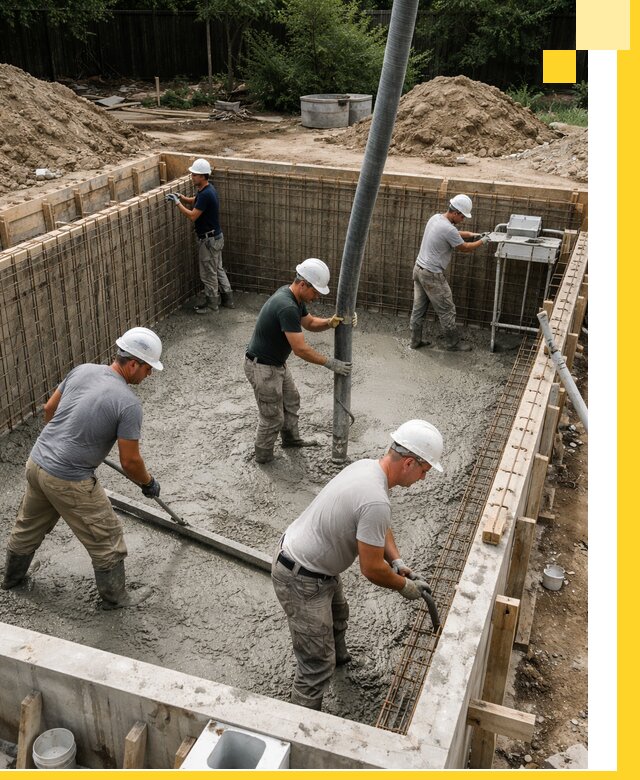 Строительство бетонных бассейнов под ключ в Тихвине