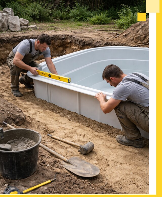 Производство и установка пластиковых бассейнов в Тихвине под ключ