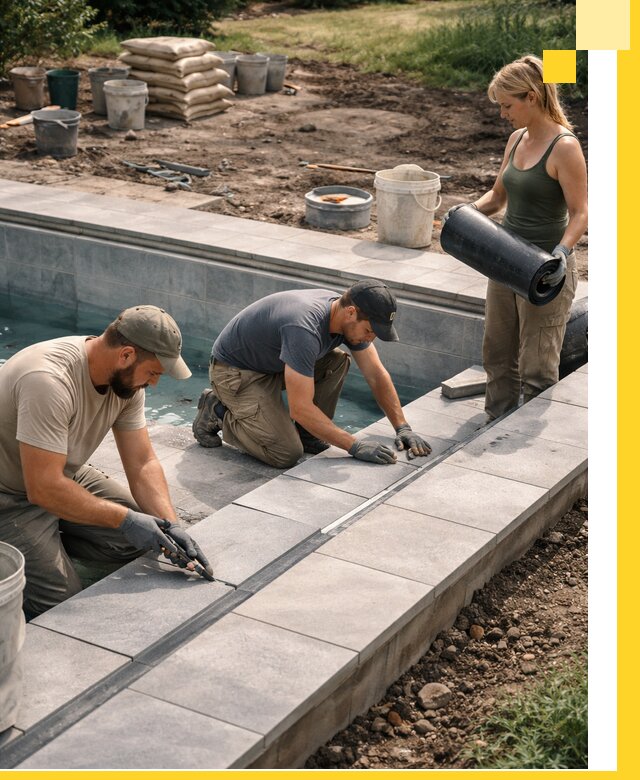 Строительство и монтаж уличных бассейнов под ключ в Тихвине