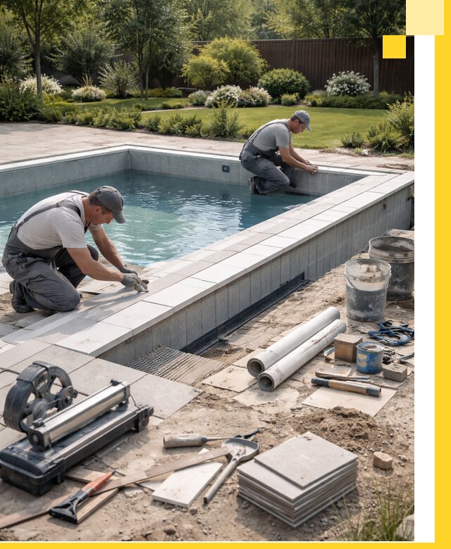 Строительство открытых бассейнов под ключ в Тихвине профессионально