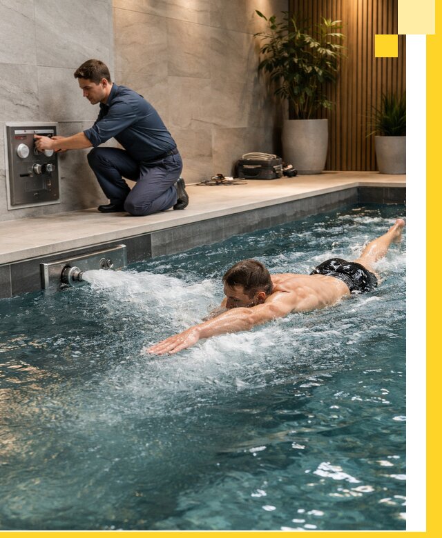 Проектирование и монтаж бассейнов с противотоком в Тихвине