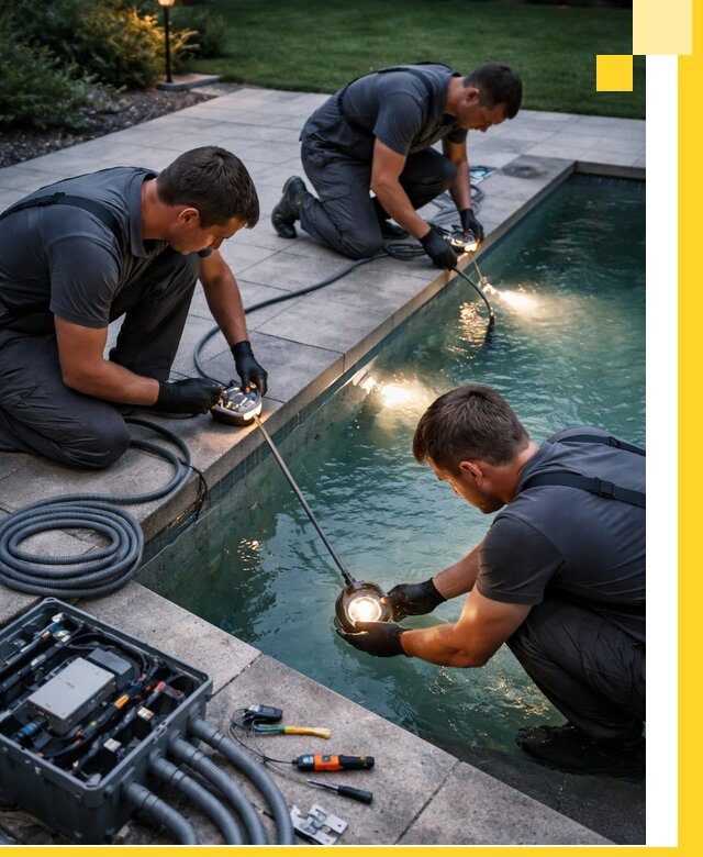 Профессиональное освещение бассейнов в Тихвине: дизайн и монтаж