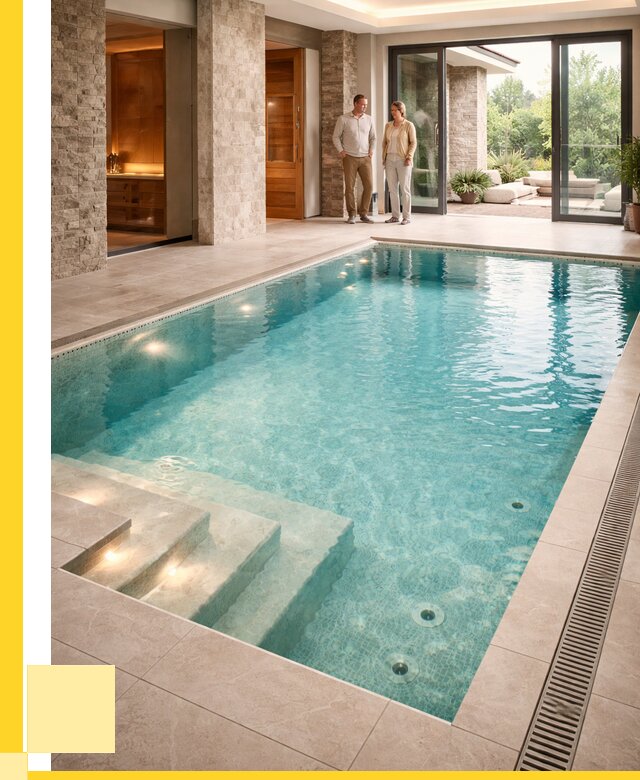 Бассейн во дворе в Тихвине: проект, отделка от 1311360 р. | ЭриданТхв