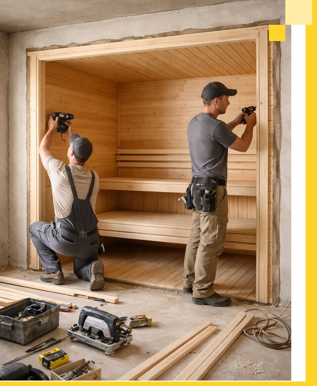 Монтаж саун под ключ в Тихвине — проектирование и установка