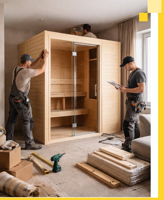 Установка и благоустройство саун в квартире в Тихвине