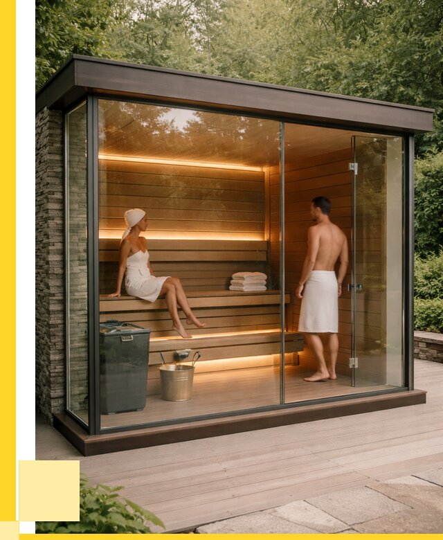 Сауна стеклянная и двери для сауны в Тихвине от 273200 р. | ЭриданТхв