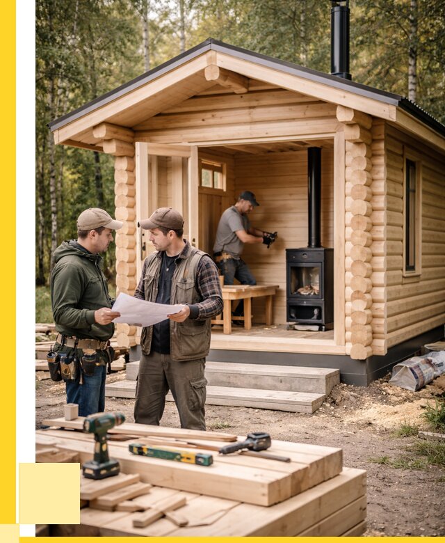 Монтаж бань под ключ в Тихвине — от 218560 р. | ЭриданТхв