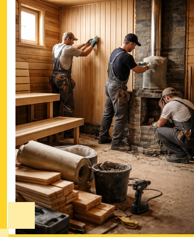 Ремонт бань под ключ в Тихвине от 49176 р. | ЭриданТхв