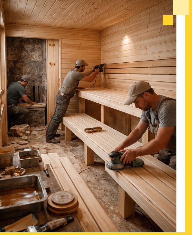 Профессиональная отделка бань в Тихвине под ключ, с гарантией