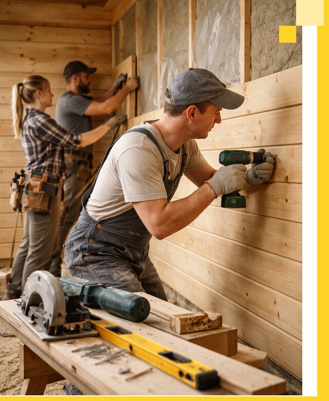 Обшивка бань под ключ в Тихвине: отделка стен и потолков