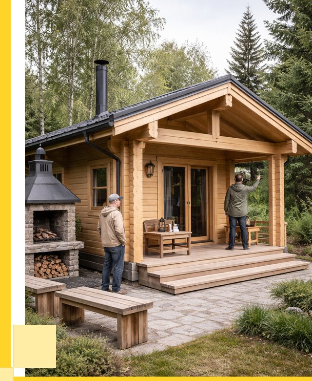 Деревянные бани под ключ в Тихвине от 491760 р. | ЭриданТхв