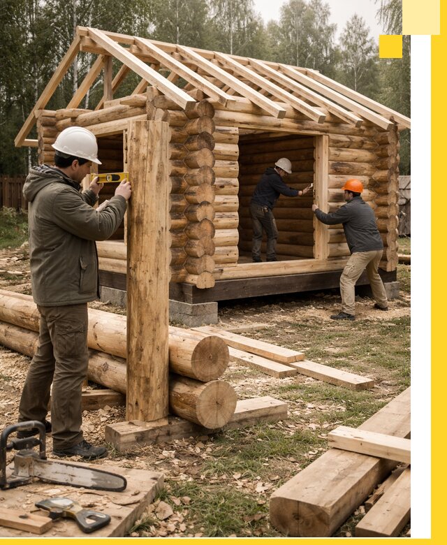 Строительство бань для дачи под ключ в Тихвине с доставкой и монтажом