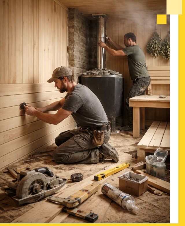 Полное строительство и оснащение парных под ключ в Тихвине