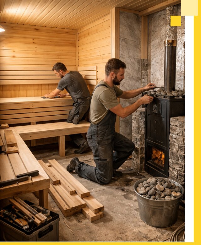 Дизайн и строительство интерьеров бань под ключ в Тихвине