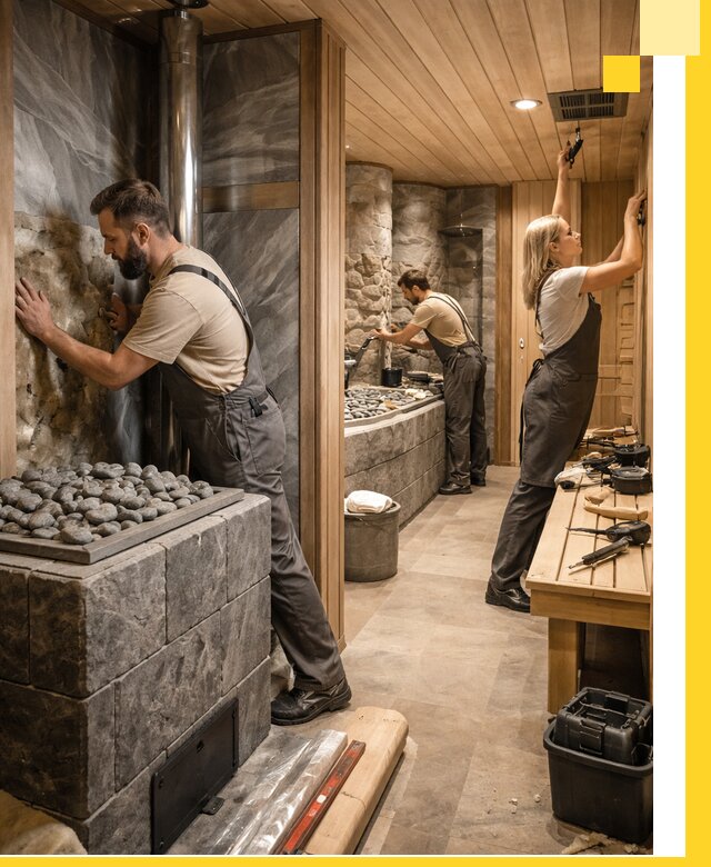 Строительство бань и SPA процедур в Тихвине под ключ и отделкой