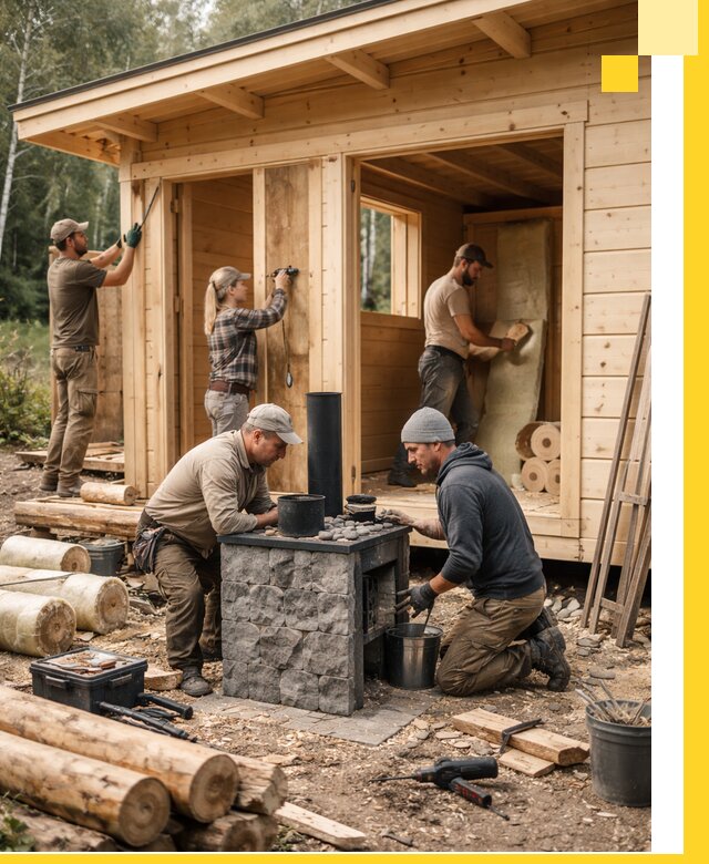 Купить баню под ключ в Тихвине строительство монтаж отделка