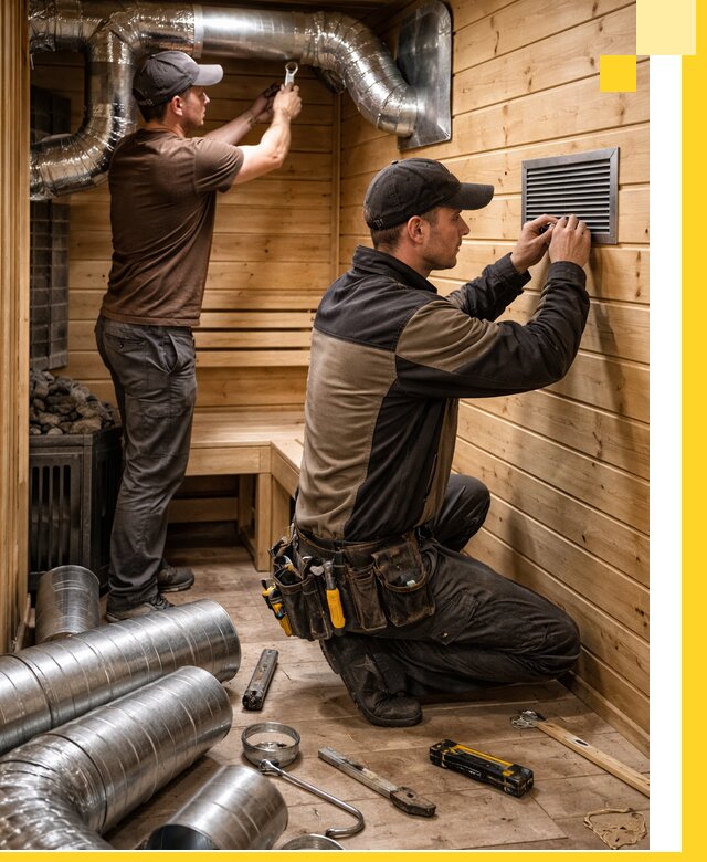 Проектирование и монтаж вентиляции бани в Тихвине под ключ