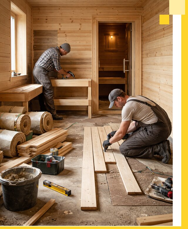 Индивидуальный проект бани с комнатой отдыха под ключ в Тихвине