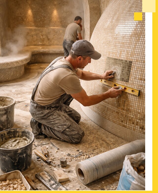 Хамам под ключ в Тихвине: проектирование, строительство, отделка