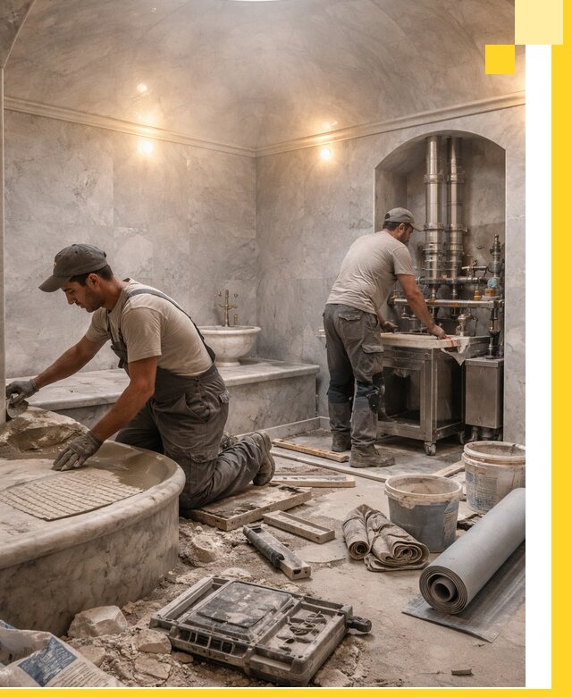 Строительство турецких бань хаммам под ключ в Тихвине