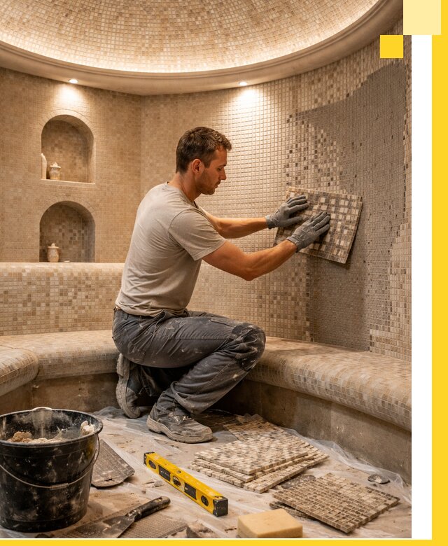 Устройство и монтаж домашнего хамама под ключ в Тихвине