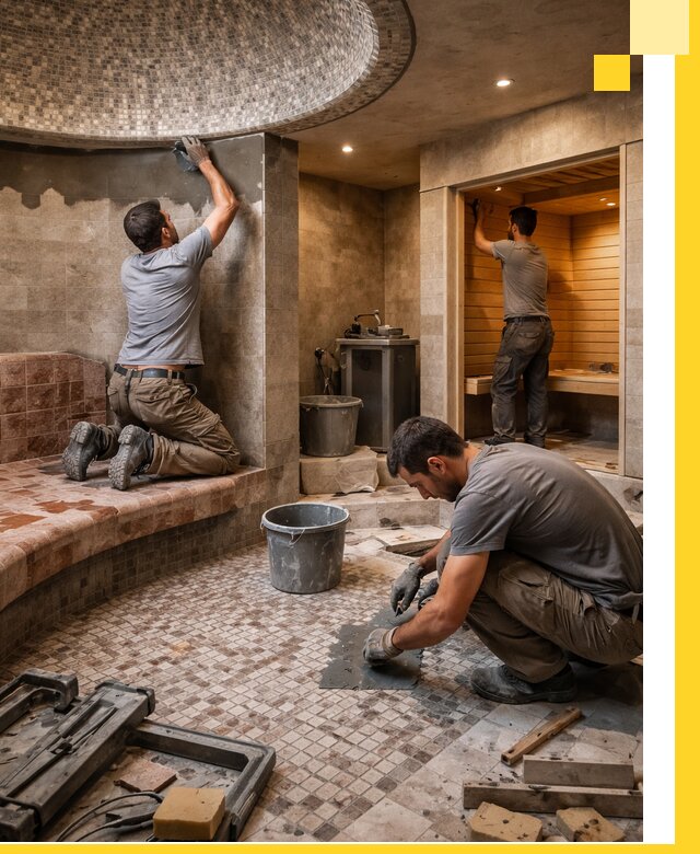 Проект и строительство хамама бани и сауны под ключ в Тихвине