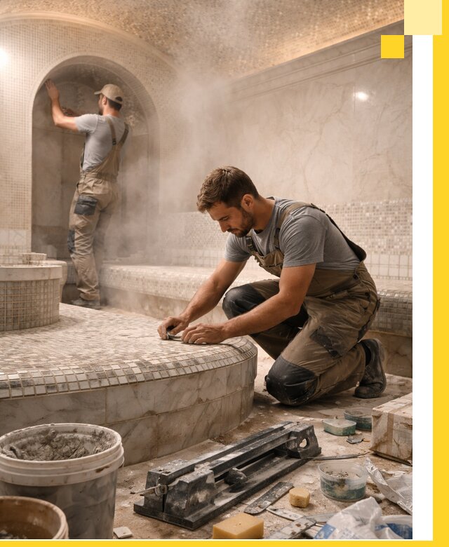 Профессиональный дизайн хамама и SPA под ключ в Тихвине