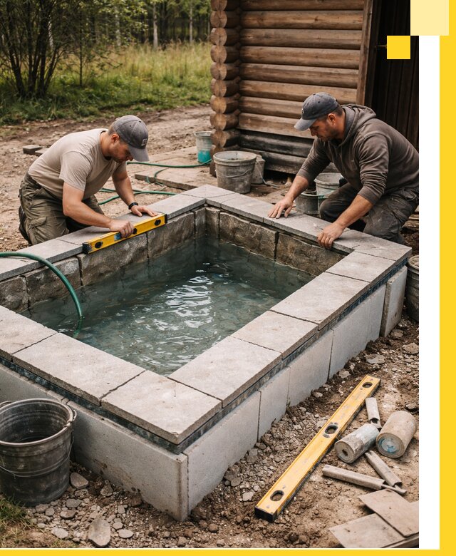 Изготовление и установка холодных купелей под ключ в Тихвине